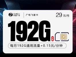 广电飞星卡【29元192G】18-65周岁